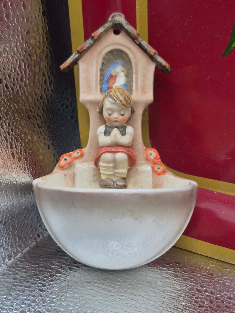 Vintage Stoup Holy Water Wall Font MARKED Hummel West Germany 164